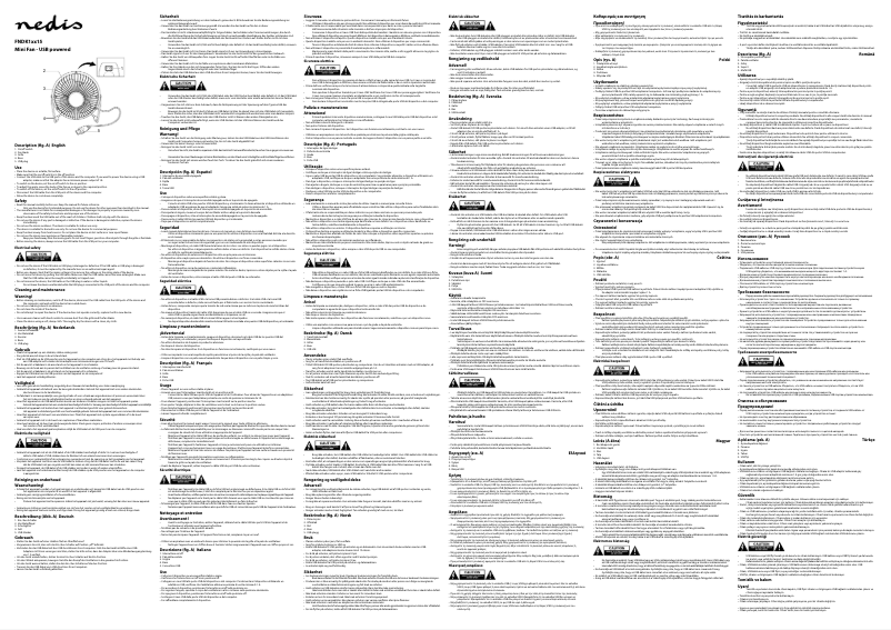 Page 1 de la notice Manuel utilisateur Nedis FNDK1BK15