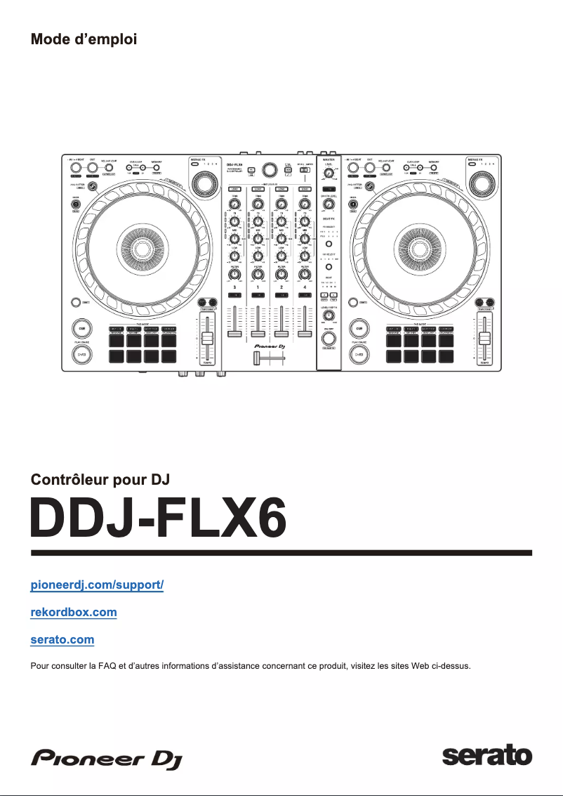 Página 1 del manual Guía de inicio rápido Pioneer DDJ-FLX6