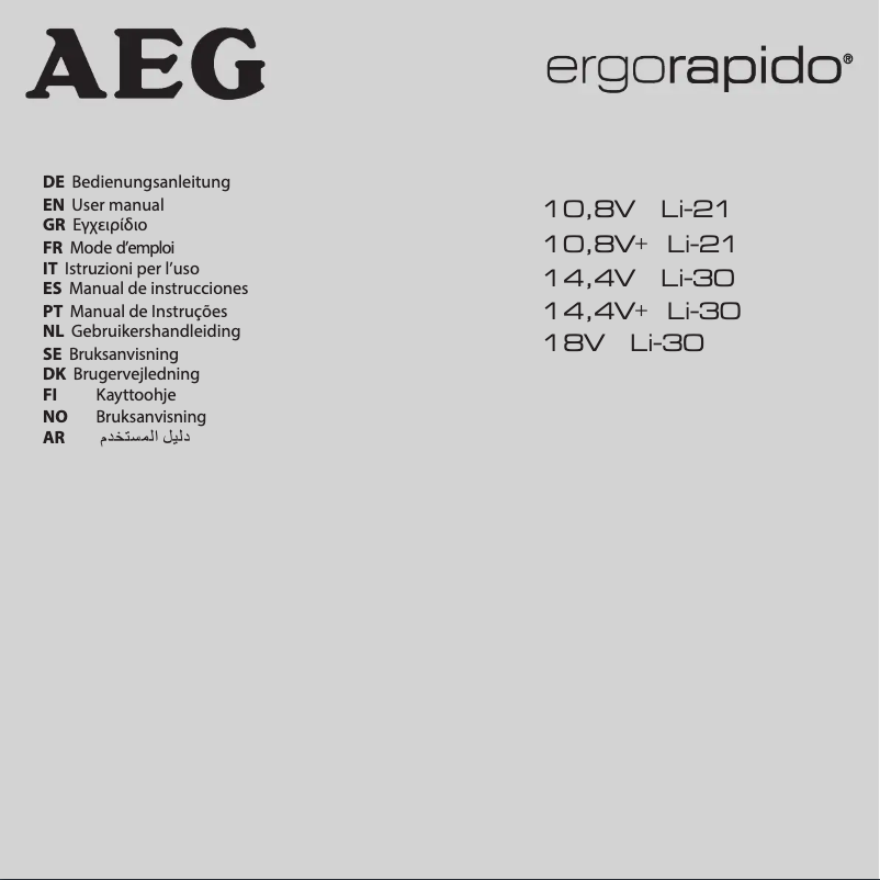 Page 1 de la notice Manuel utilisateur Electrolux ZB103ER