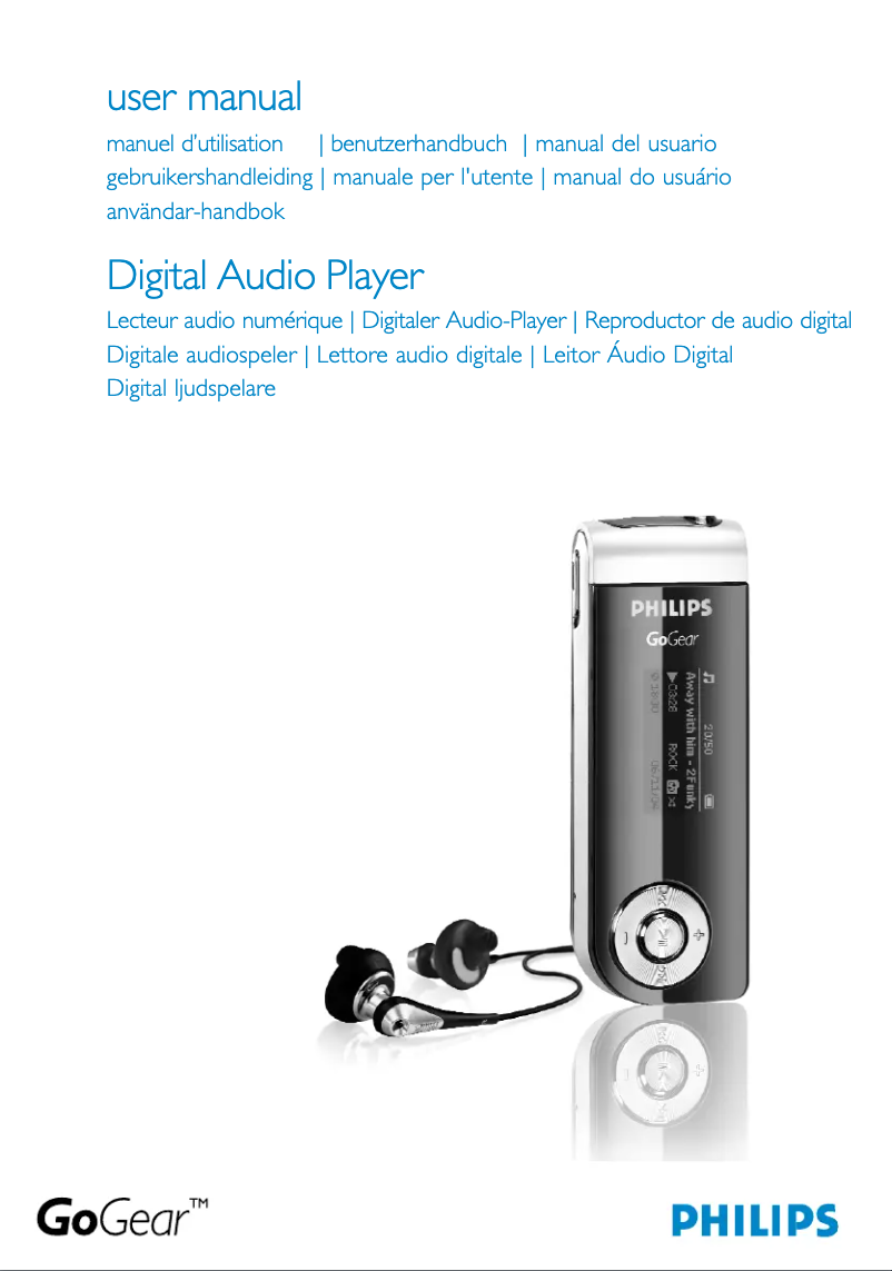 Page 1 of the manual User Manual Philips GoGear SA175