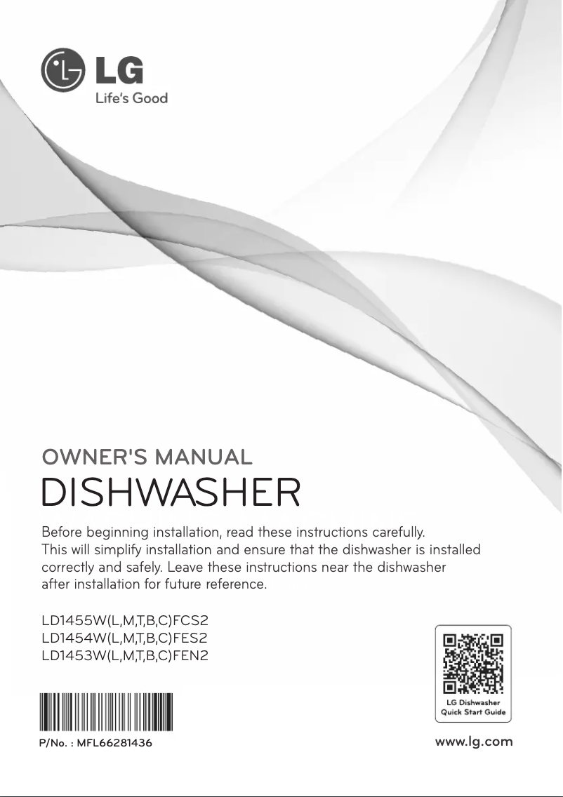Page 1 de la notice Manuel utilisateur LG LD1455TFCS2