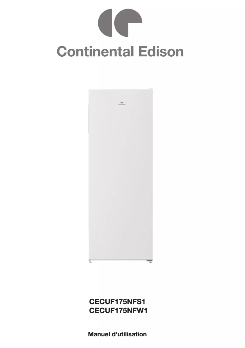 Page 1 de la notice Manuel utilisateur Continental Edison CECUF175NFS1