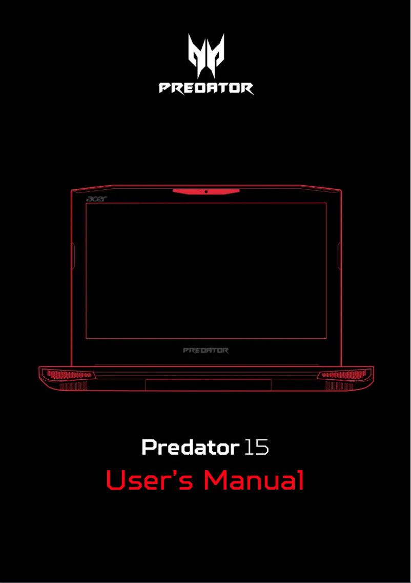 Page 1 de la notice Manuel utilisateur Acer Predator 15