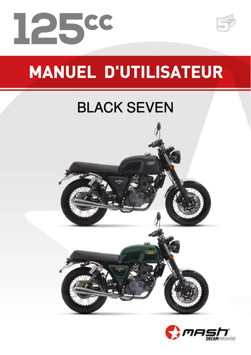 Página 1 del manual Manual de usuario Mash Black Seven 125cc (2021)
