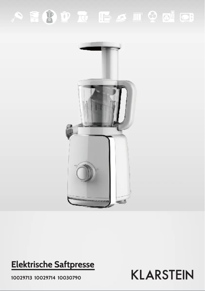 Page 1 de la notice Manuel utilisateur Klarstein 10029713