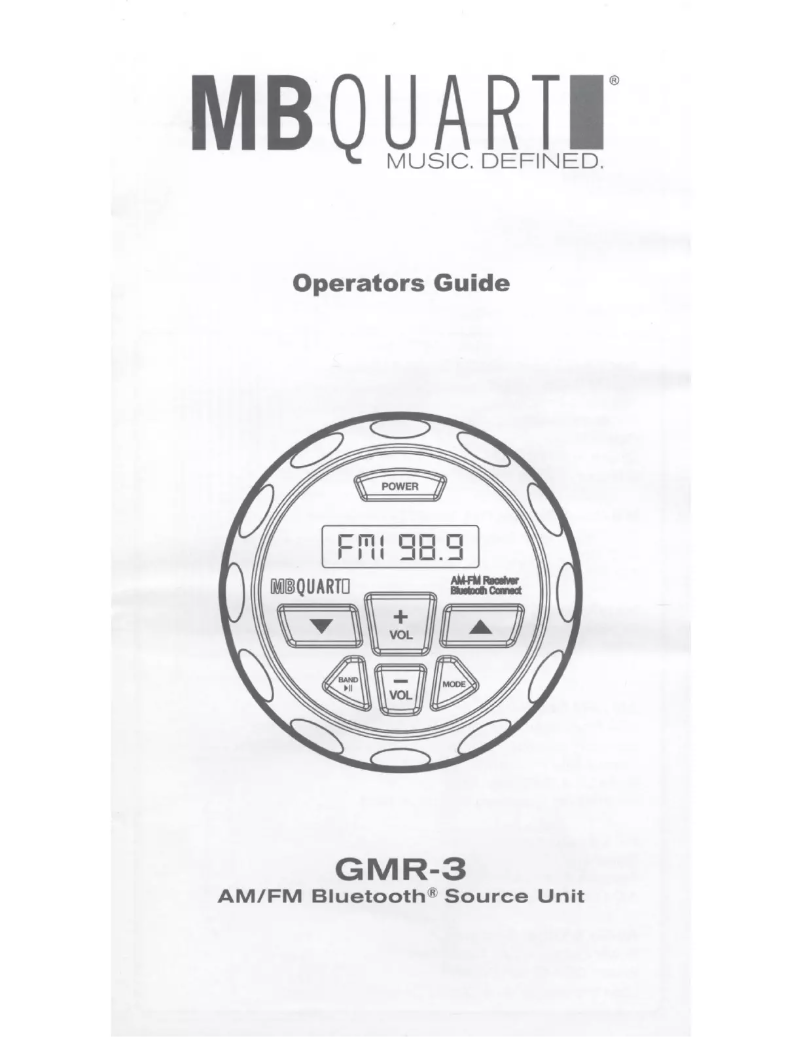 Page 1 de la notice Manuel utilisateur MB Quart GMR-3