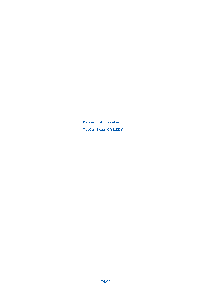 Page 1 de la notice Manuel utilisateur Ikea GAMLEBY