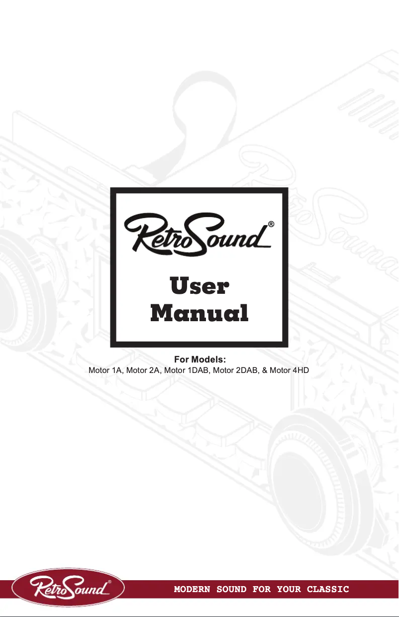 Page 1 de la notice Manuel utilisateur RetroSound Denver M1A