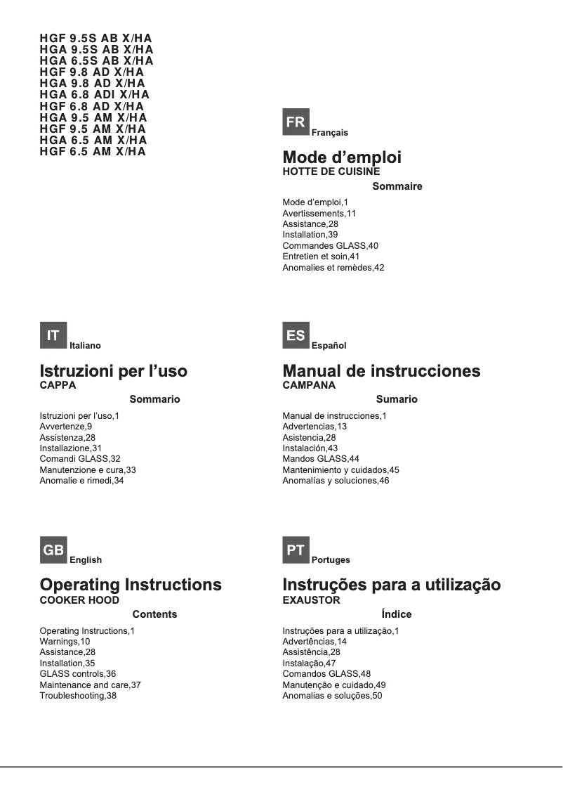 Página 1 del manual Manual de usuario Hotpoint Ariston HGA 6.5S AB X/HA