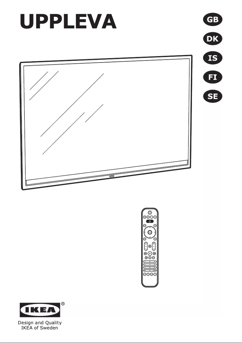 Page 1 de la notice Manuel utilisateur Ikea UPPLEVA 40