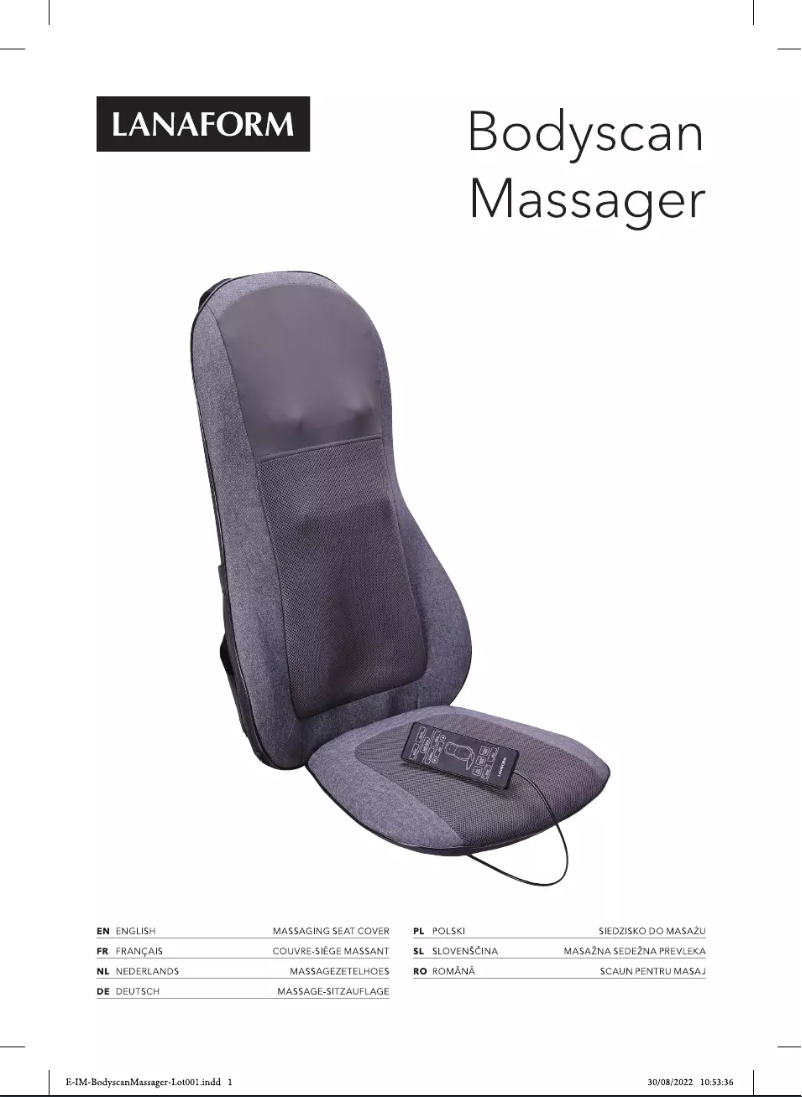 Page 1 de la notice Manuel utilisateur Lanaform Bodyscan Massager