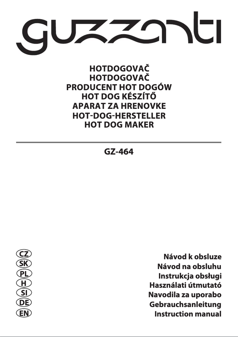 Page 1 de la notice Manuel utilisateur Guzzanti GZ-464