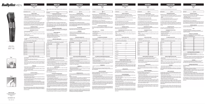 Page 1 de la notice Manuel utilisateur BaByliss Power Glide E974E