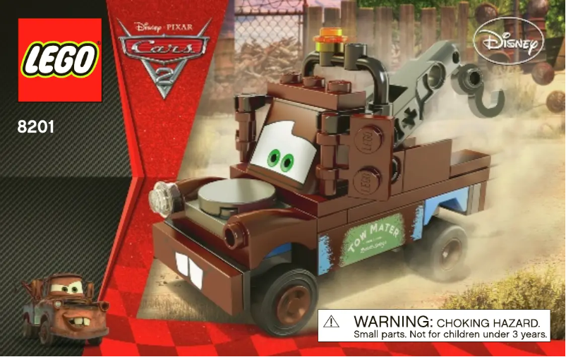 Page 1 de la notice Manuel utilisateur Lego Cars 8201