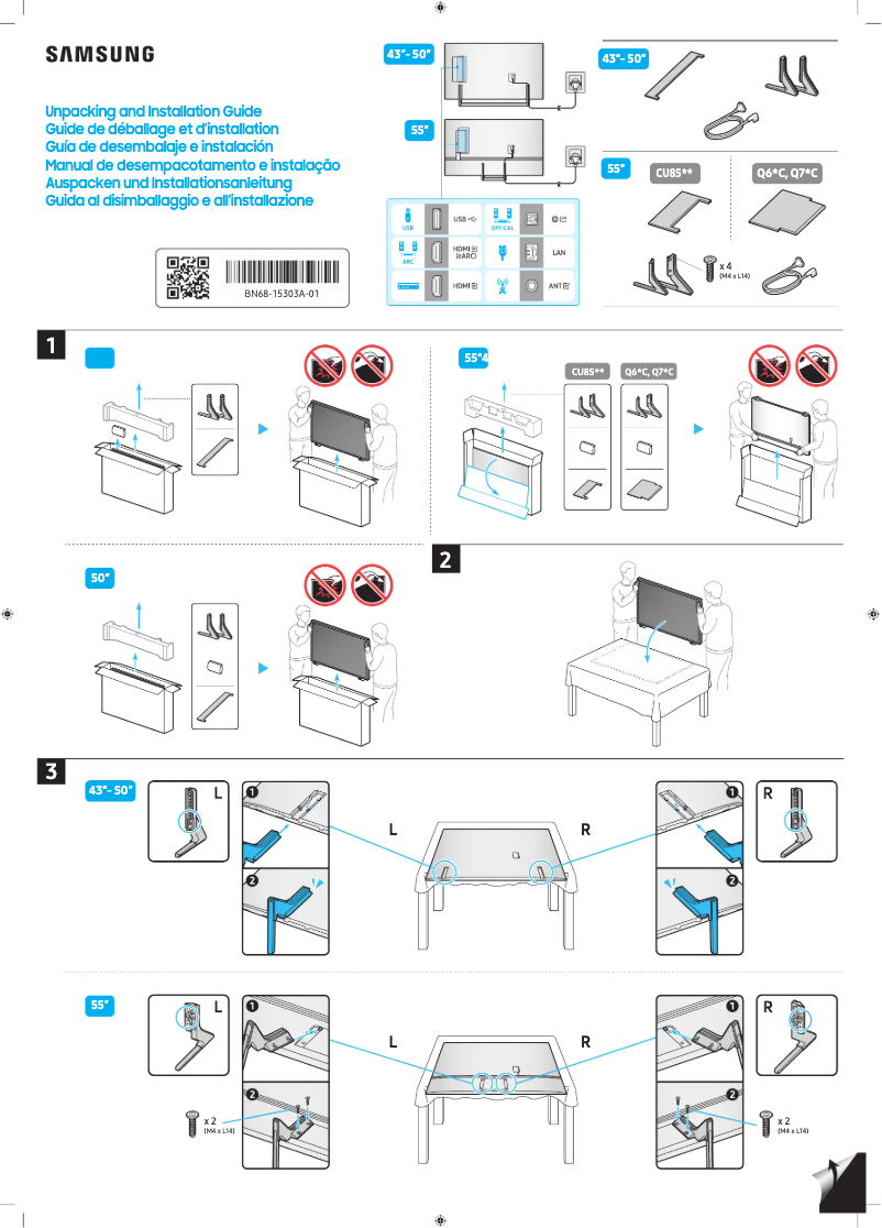 Page 1 de la notice Manuel utilisateur Samsung QN43Q65CAK