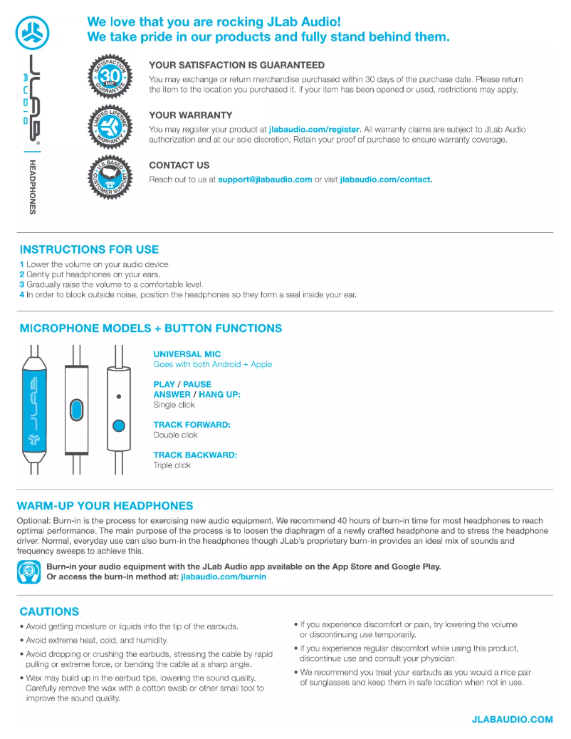 Página 1 del manual Manual de usuario JLab JBuddies Studio Over Ear Folding Kids