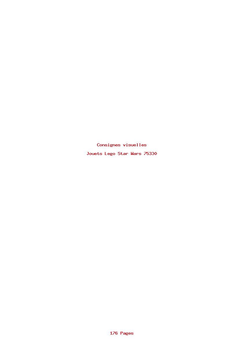 Page 1 de la notice Consignes visuelles Lego Star Wars 75330