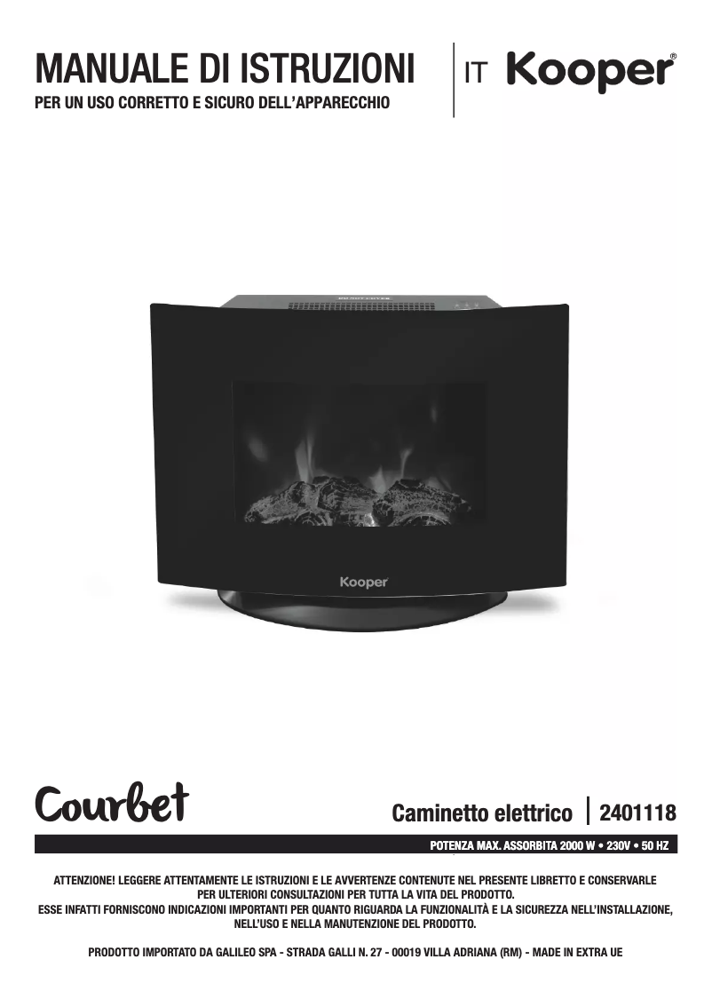 Page 1 de la notice Manuel utilisateur Kooper 2401118