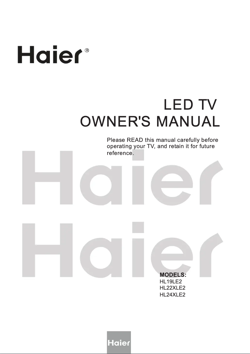 Página 1 del manual Manual de usuario Haier HL19LE2