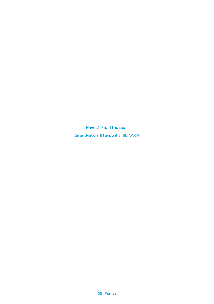 Page 1 de la notice Manuel utilisateur Blaupunkt BLP5500