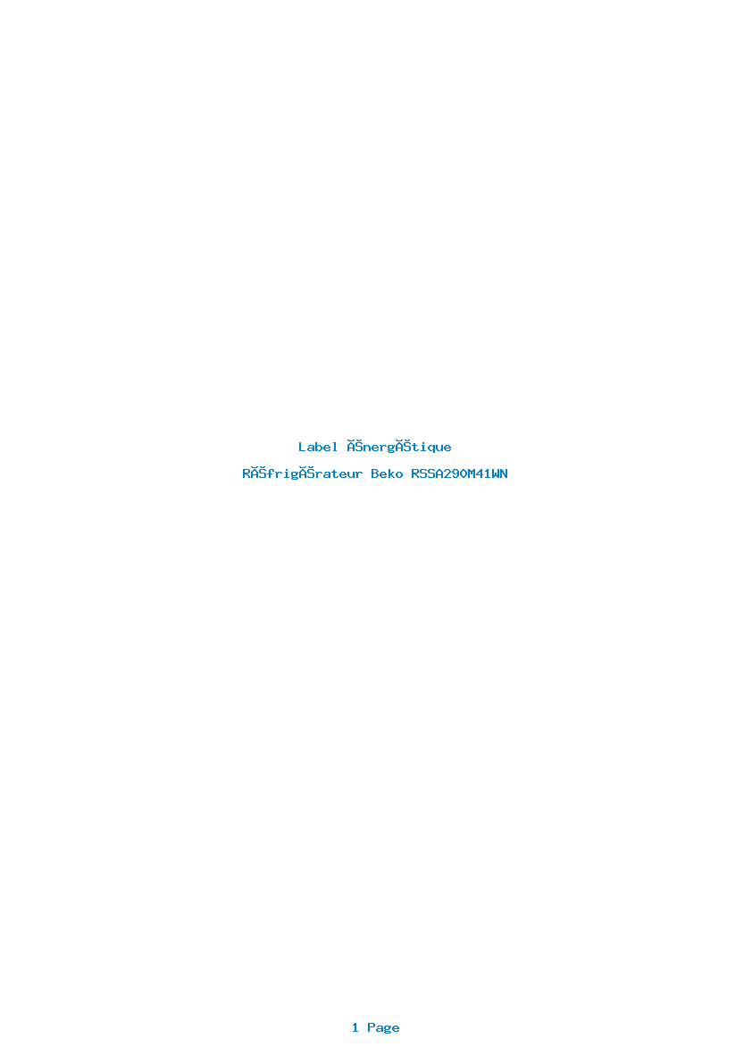 Image de la première page du manuel de l'appareil RSSA290M41WN
