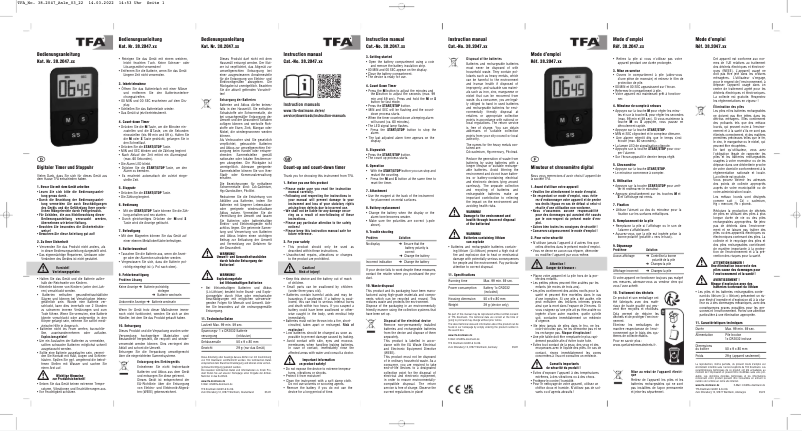 Page 1 of the manual User Manual TFA 38.2047.01