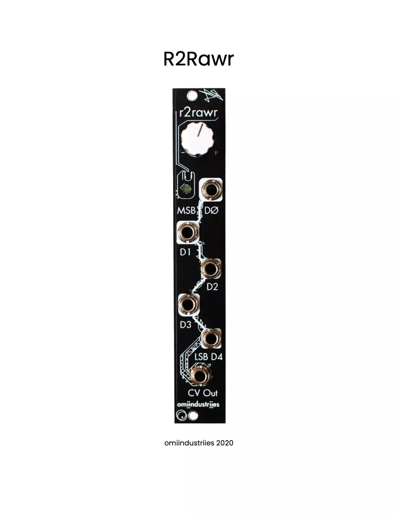 Page 1 de la notice Manuel utilisateur Omiindustriies R2Rawr