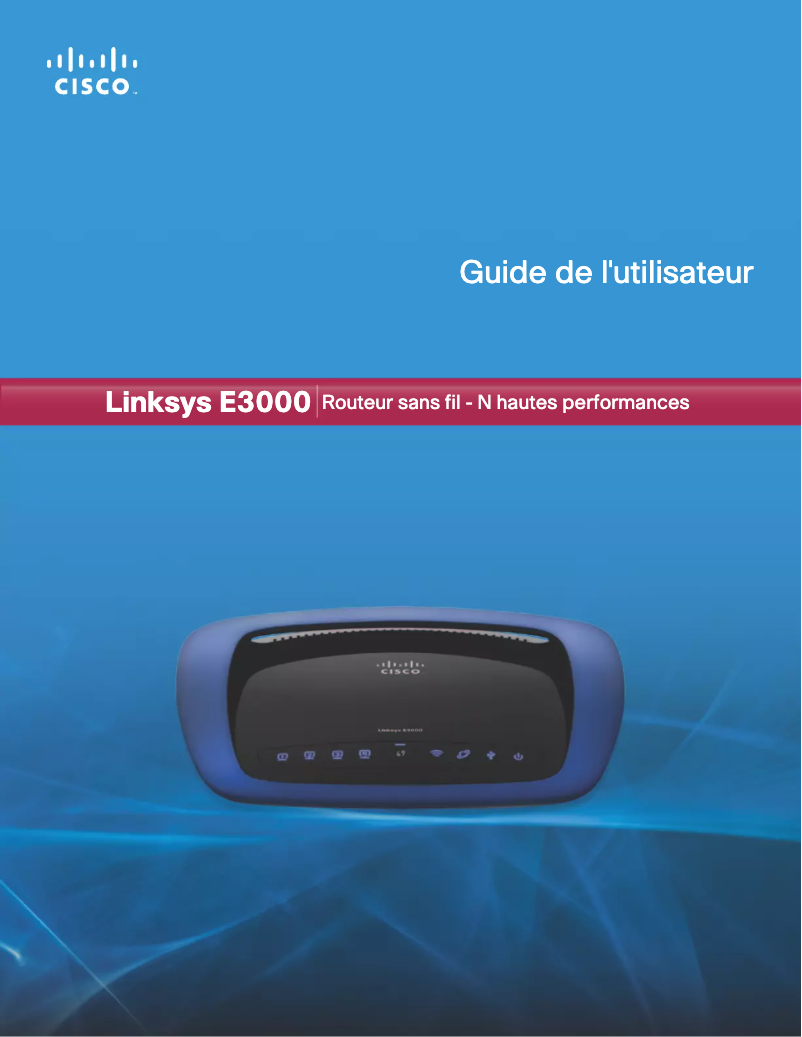 Page 1 de la notice Manuel utilisateur Linksys E3000