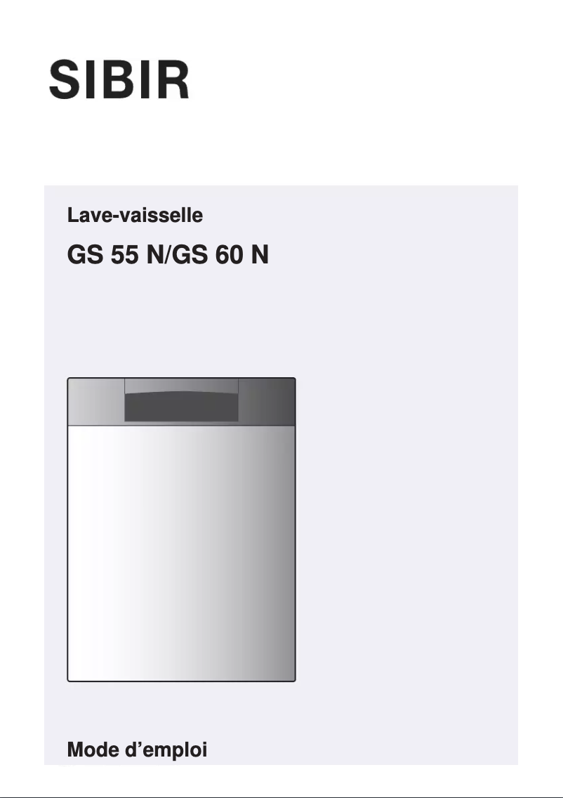 Page 1 de la notice Manuel utilisateur SIBIR GS 60N 41029 Swiss