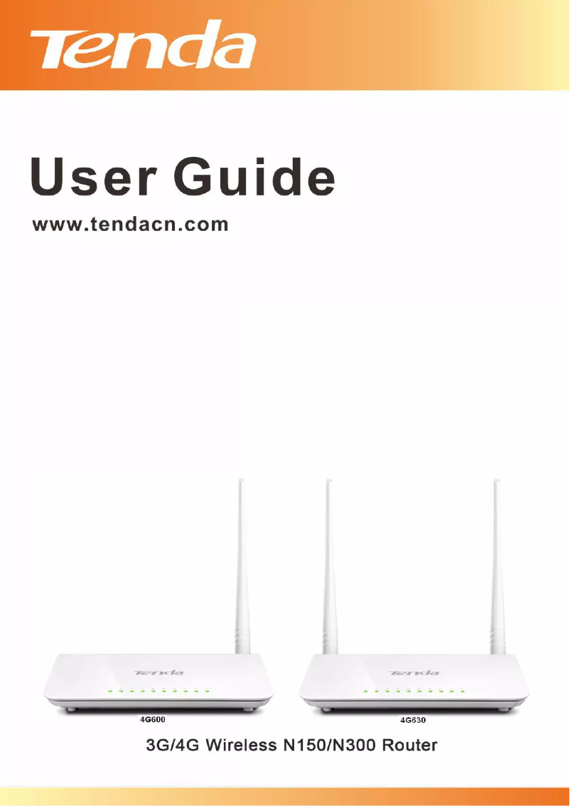Page 1 de la notice Manuel utilisateur Tenda 4G630