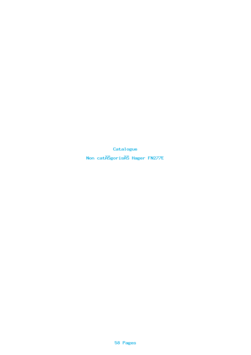 Image de la première page du manuel de l'appareil FN277E