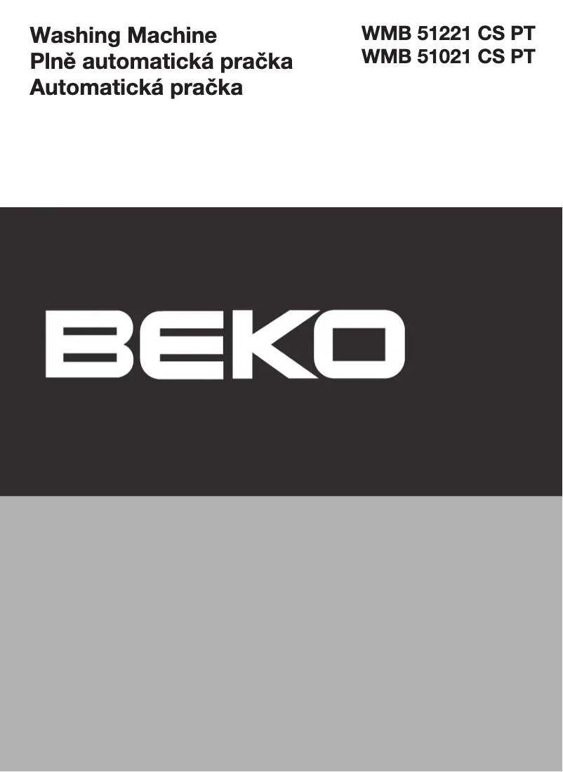 Page 1 de la notice Manuel utilisateur Beko WMB 61021 CS PTM