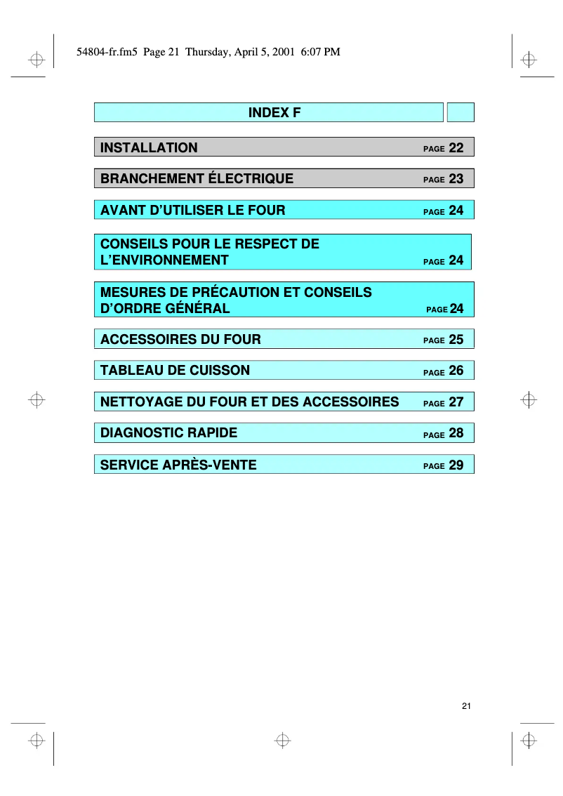 Page 1 de la notice Manuel utilisateur Whirlpool AKP 765 IX