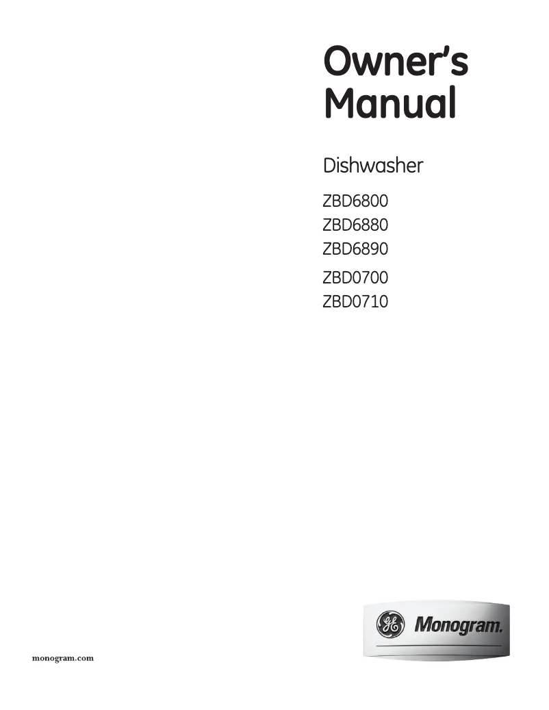 Página 1 del manual Manual de uso y mantenimiento GE ZBD6880KSS