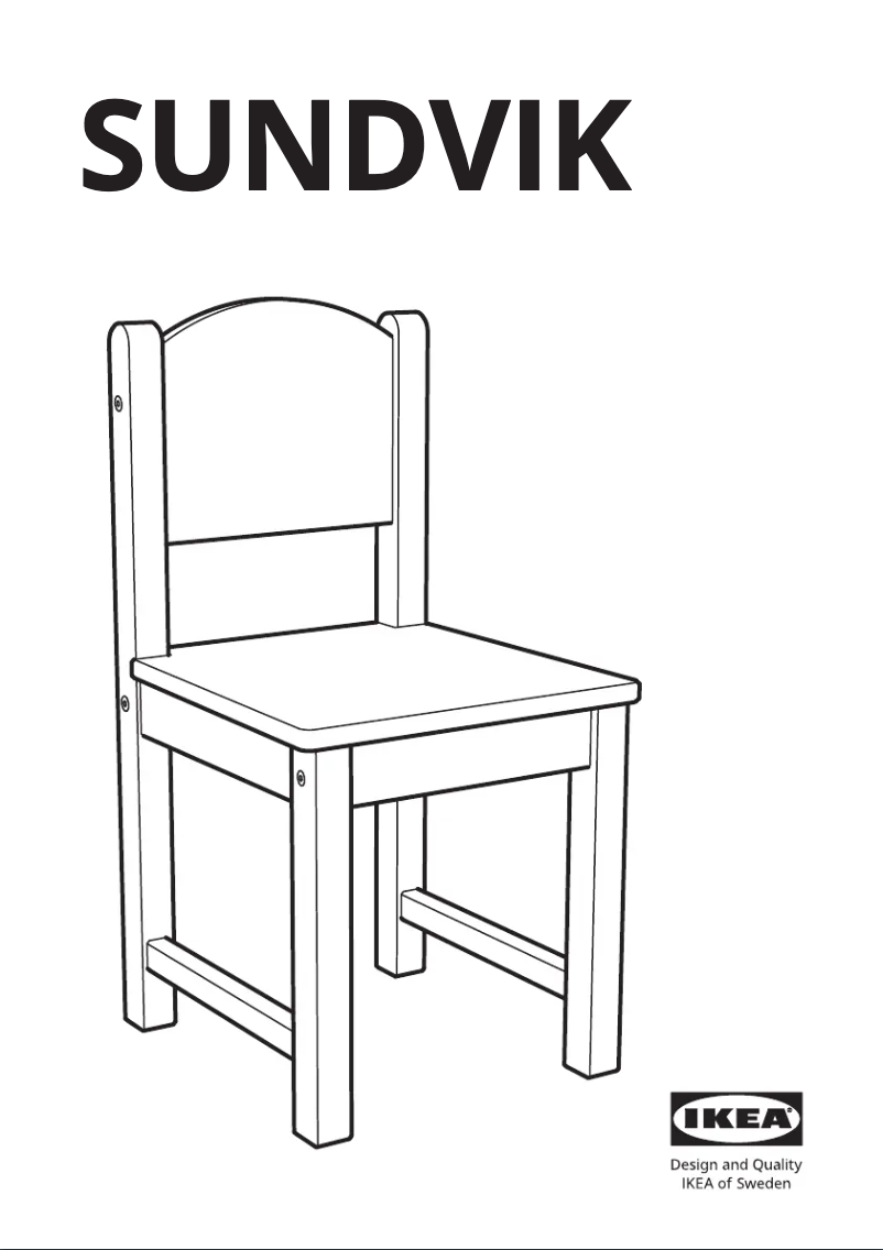 Page 1 de la notice Manuel utilisateur Ikea SUNDVIK 704.940.17