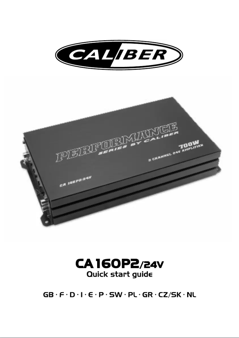 Page 1 de la notice Manuel utilisateur Caliber CA160P2