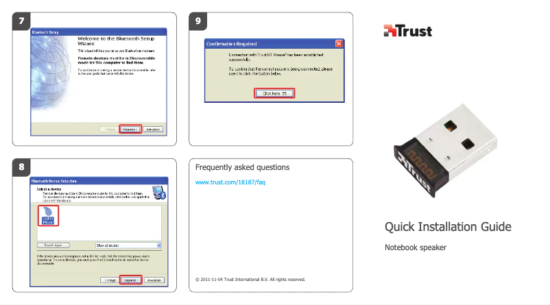 Page 1 de la notice Manuel utilisateur Trust 18187