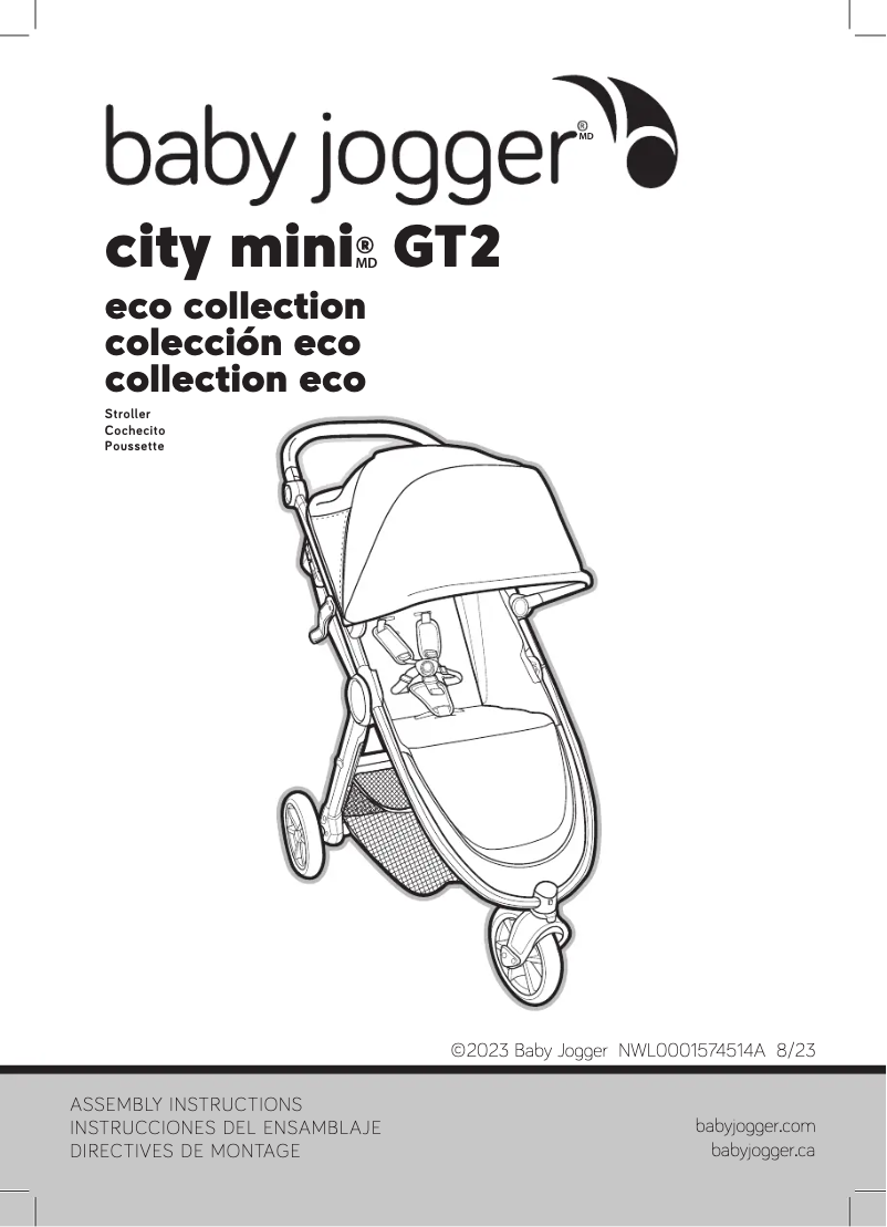 Page 1 de la notice Manuel utilisateur Baby Jogger city mini GT2 Eco