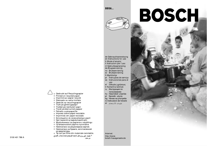 Page 1 de la notice Manuel utilisateur Bosch BBS 6321