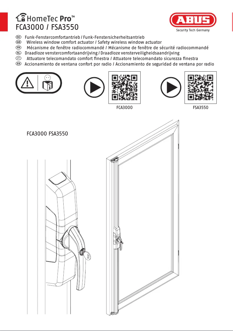 Page 1 de la notice Guide d'installation Abus HomeTec Pro FCA3000