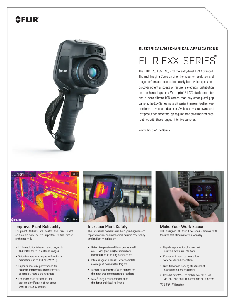 Page 1 de la notice Fiche technique FLIR E53