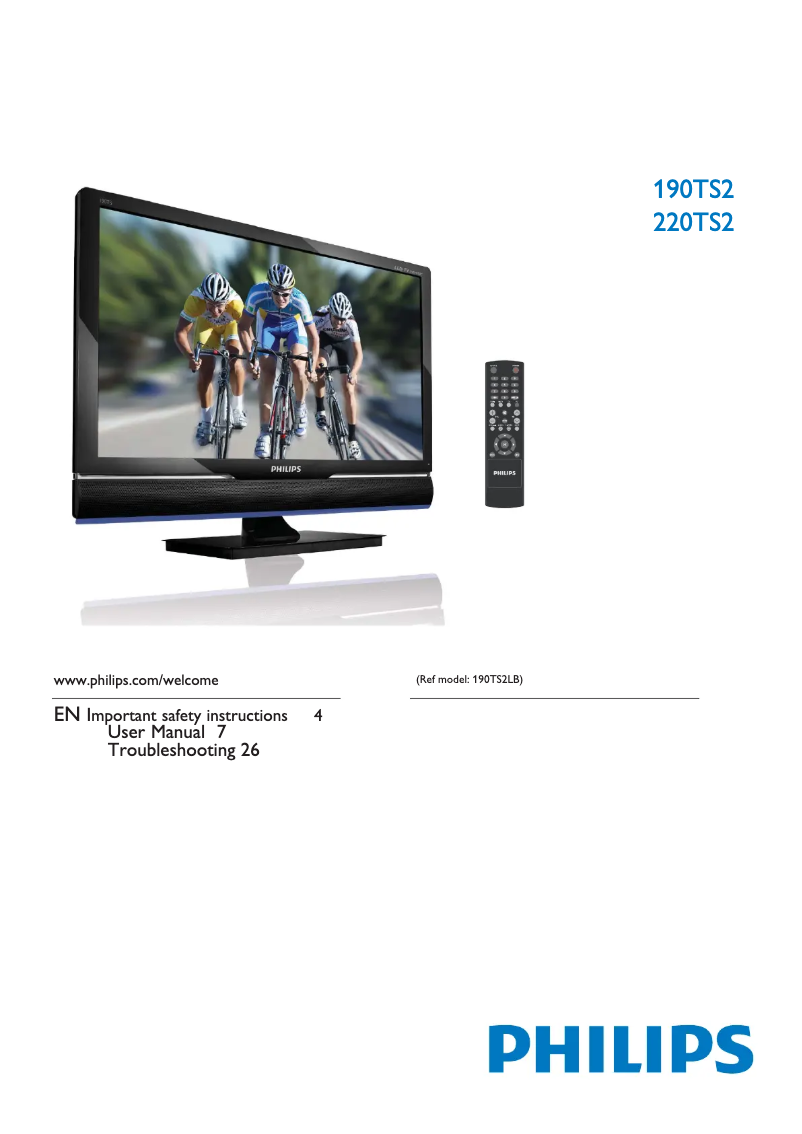 Page n°1 - Manuel utilisateur Philips 190TS2LB