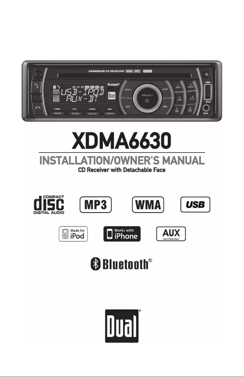 Page 1 de la notice Manuel utilisateur Dual XDMA6630