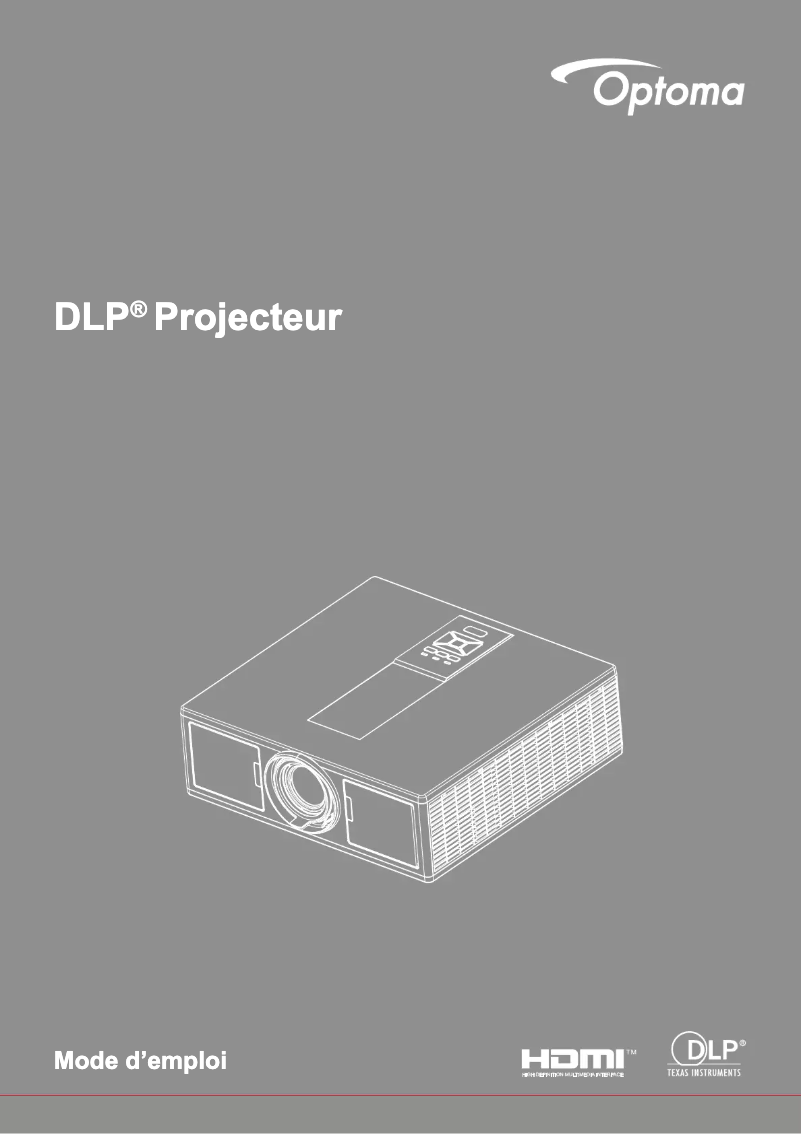 Page 1 de la notice Manuel utilisateur Optoma ZW500T-W