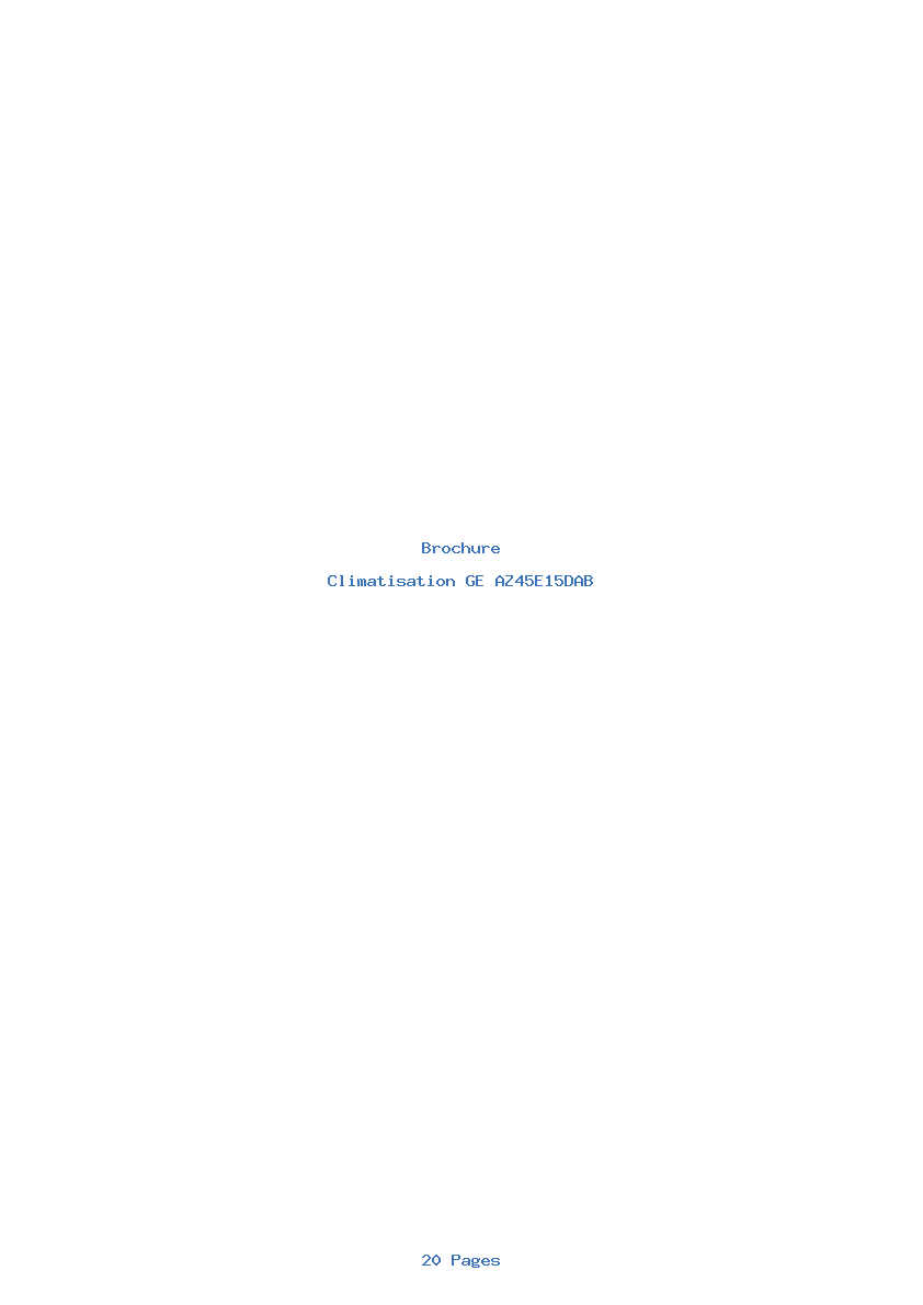Image de la première page du manuel de l'appareil AZ45E15DAB