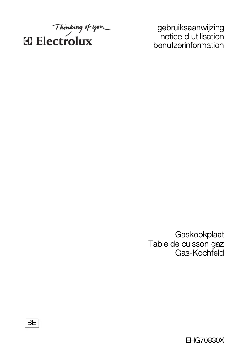 Página 1 del manual Manual de usuario Electrolux EHG70830X