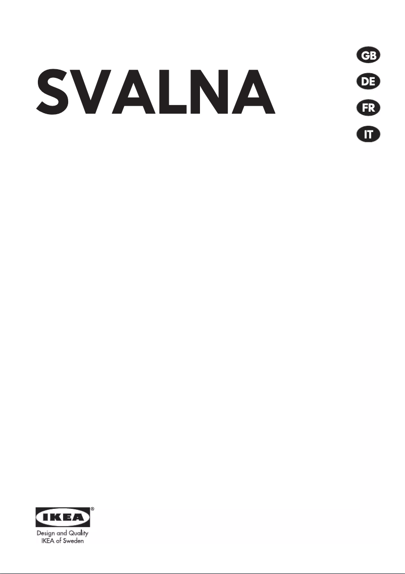 Page 1 de la notice Mode d'emploi Ikea SVALNA