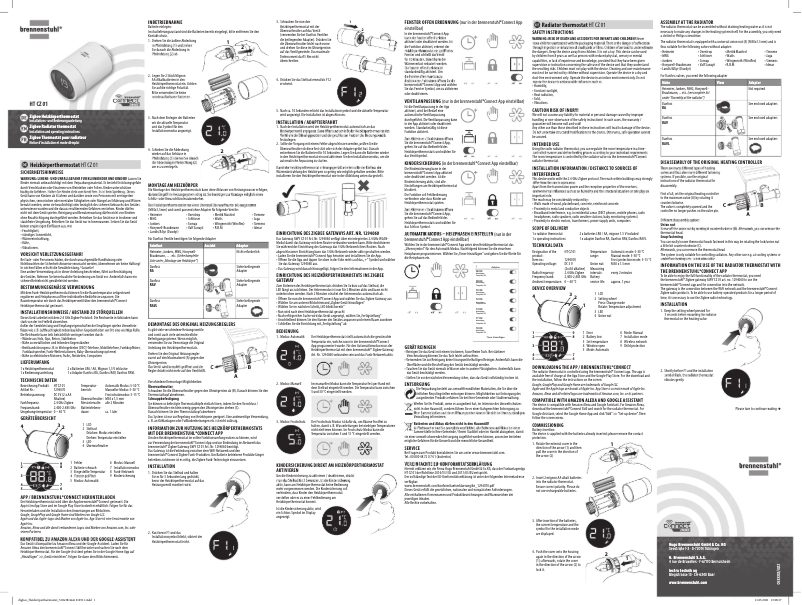Page 1 de la notice Manuel utilisateur Brennenstuhl Connect Zigbee HT CZ 01