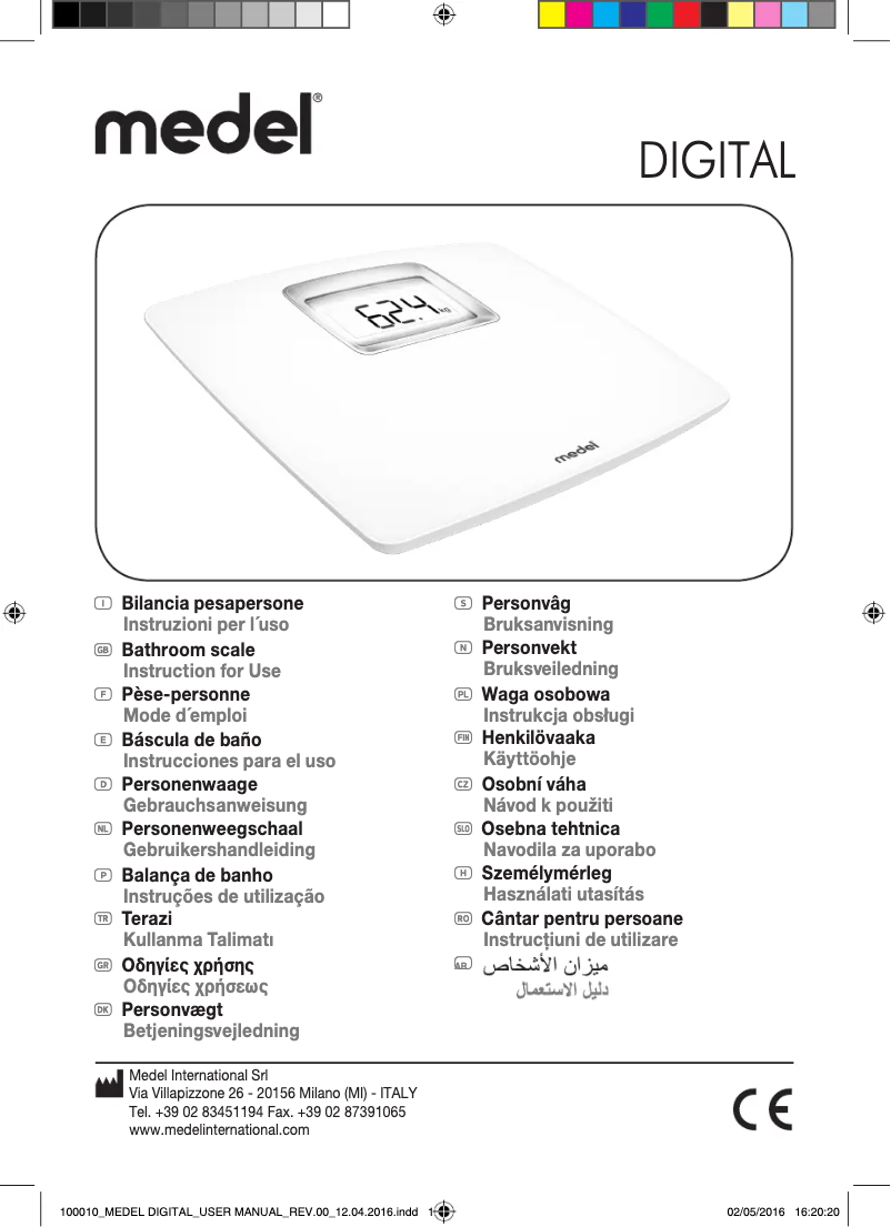 Page 1 de la notice Manuel utilisateur Medel Digital