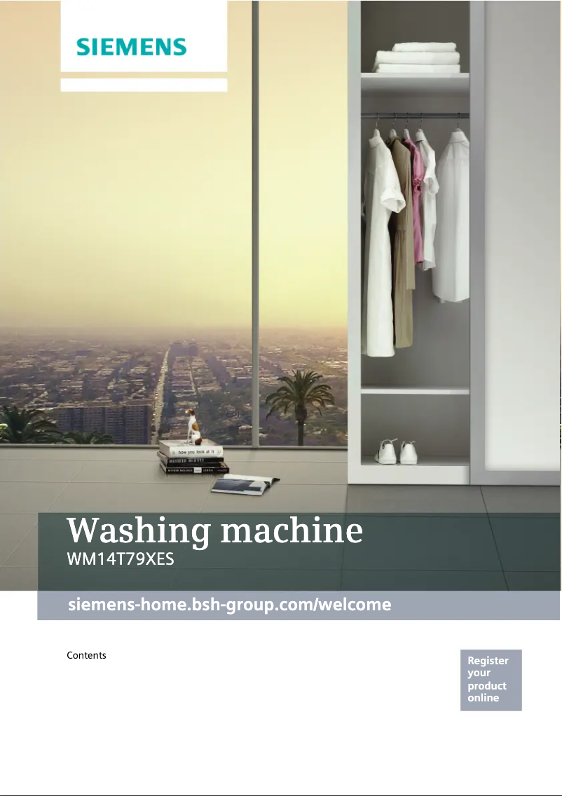 Page 1 de la notice Manuel utilisateur Siemens WM14T79XES